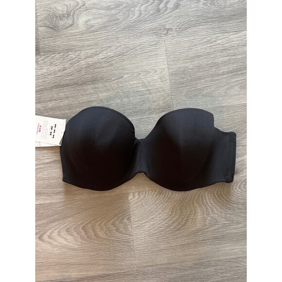 NWT Maidenform size 38D black bra convertible strapless - Picture 1 of 4